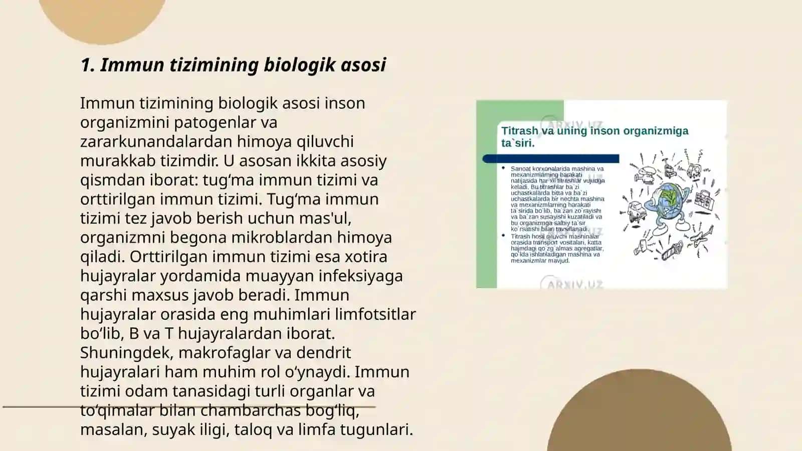 Immun tiziming shakllanishi va yoshga qarab òzgarishi 3