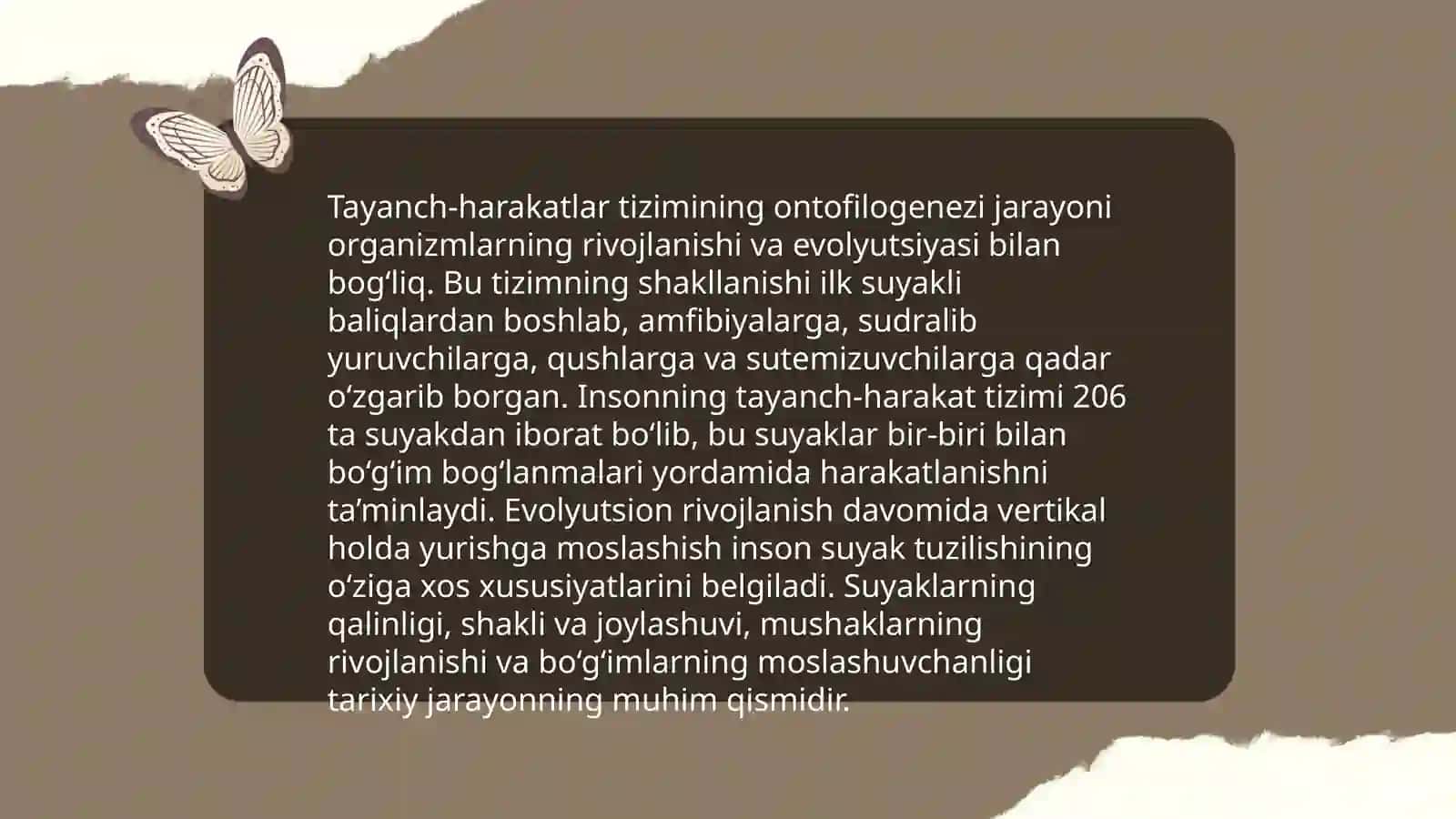 Tayanch-harakatlar tizimining ontofilogenezi 3