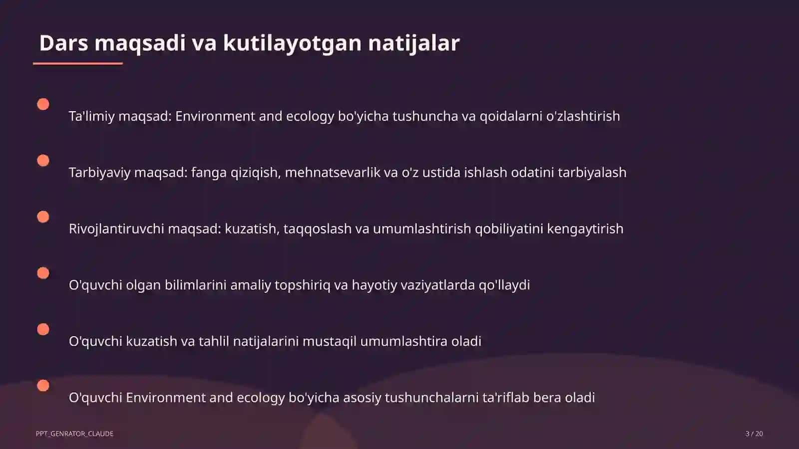 Environment and ecology (9-sinf) 3