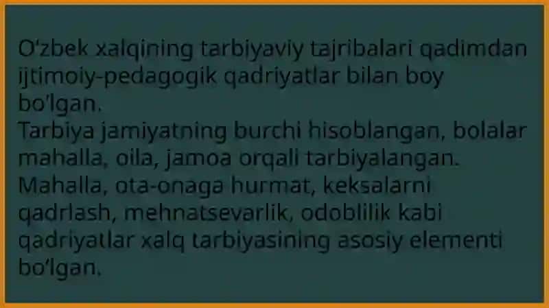 O‘ZBEKISTONDA IJTIMOIY PEDAGOGIKANING RIVOJLANISH TARIXI 3