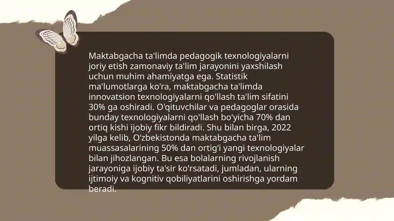 Maktabgacha ta'limda pedagogik texnologiyalarni joriy etish 3