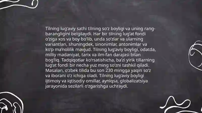 Tilning lug‘aviy sathi 3