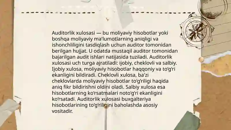 Auditorlik xulosasi 3