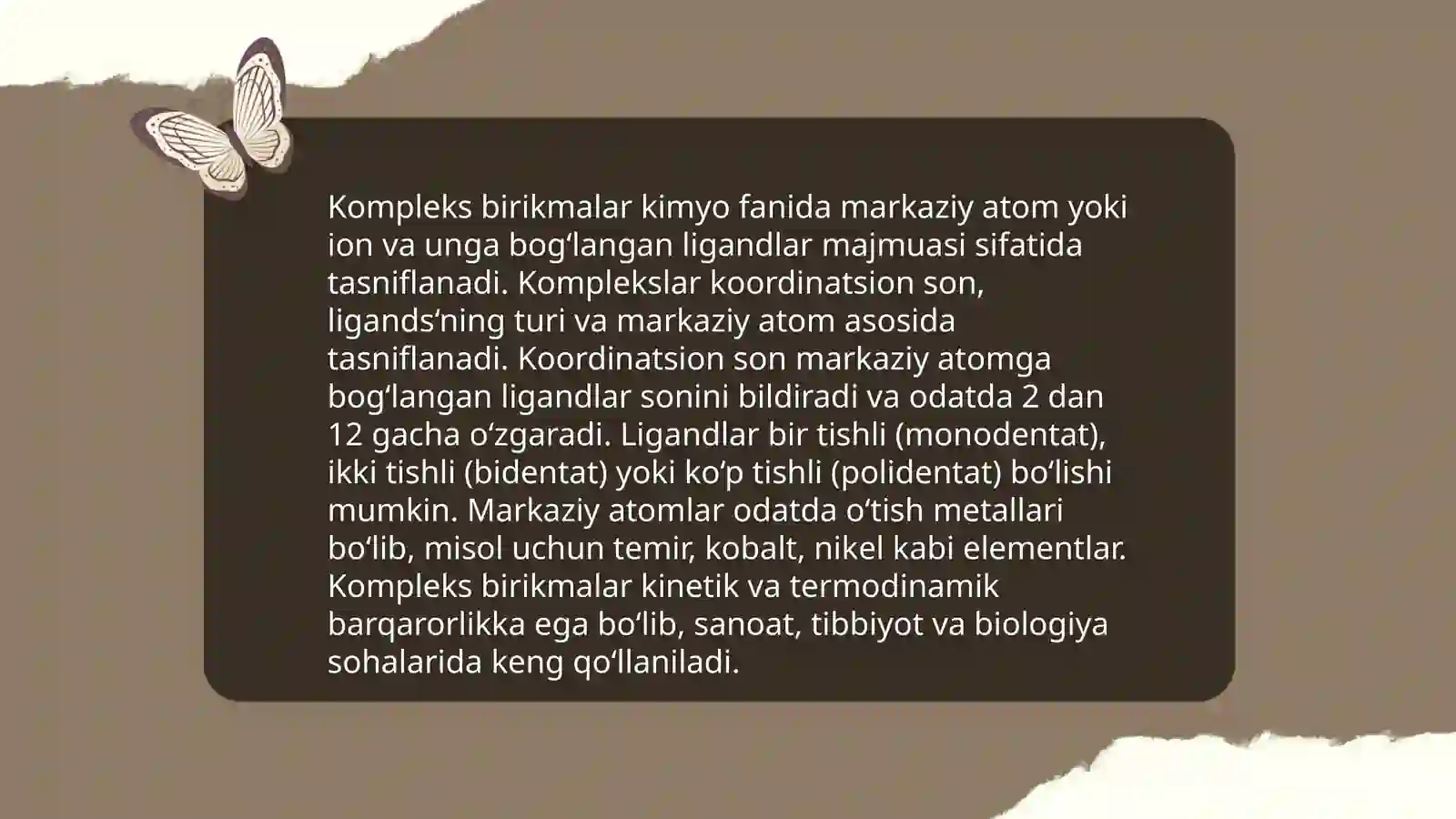 Kompleks birikmalarning olinish usullari 3