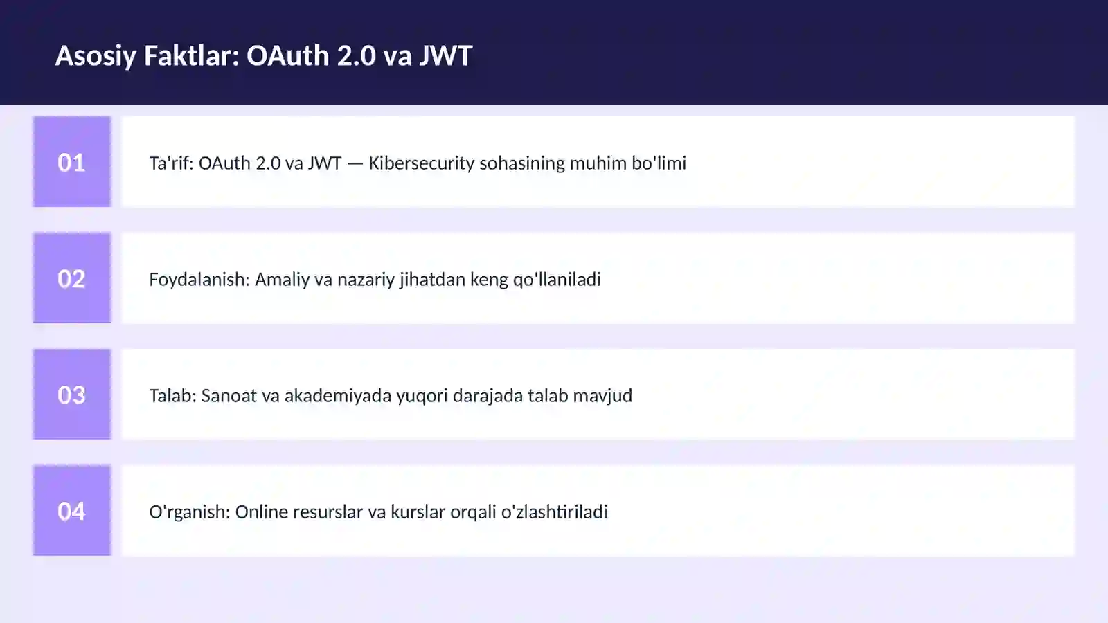 OAuth 2.0 va JWT 3