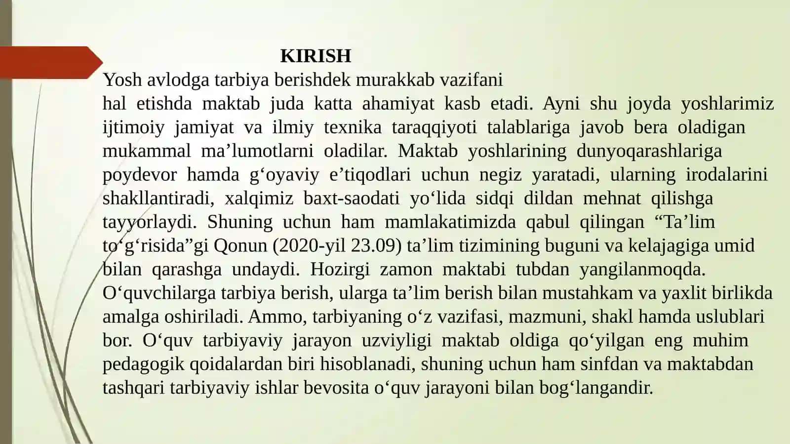 “Shaxstarbiyasida atrof muhitgab o'lgan ongli munosabatni shakllantirish” mavzusidagi kurs ishi 3