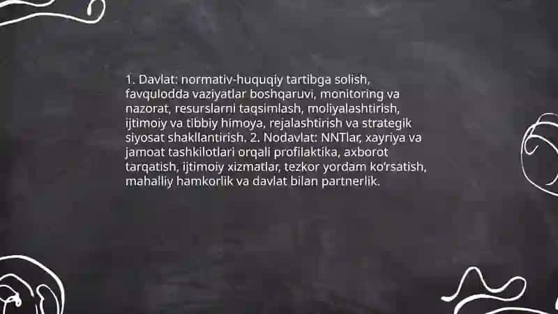 Aholini himoya qilish tizimida davlat va nodavlat tashkilotlari 3