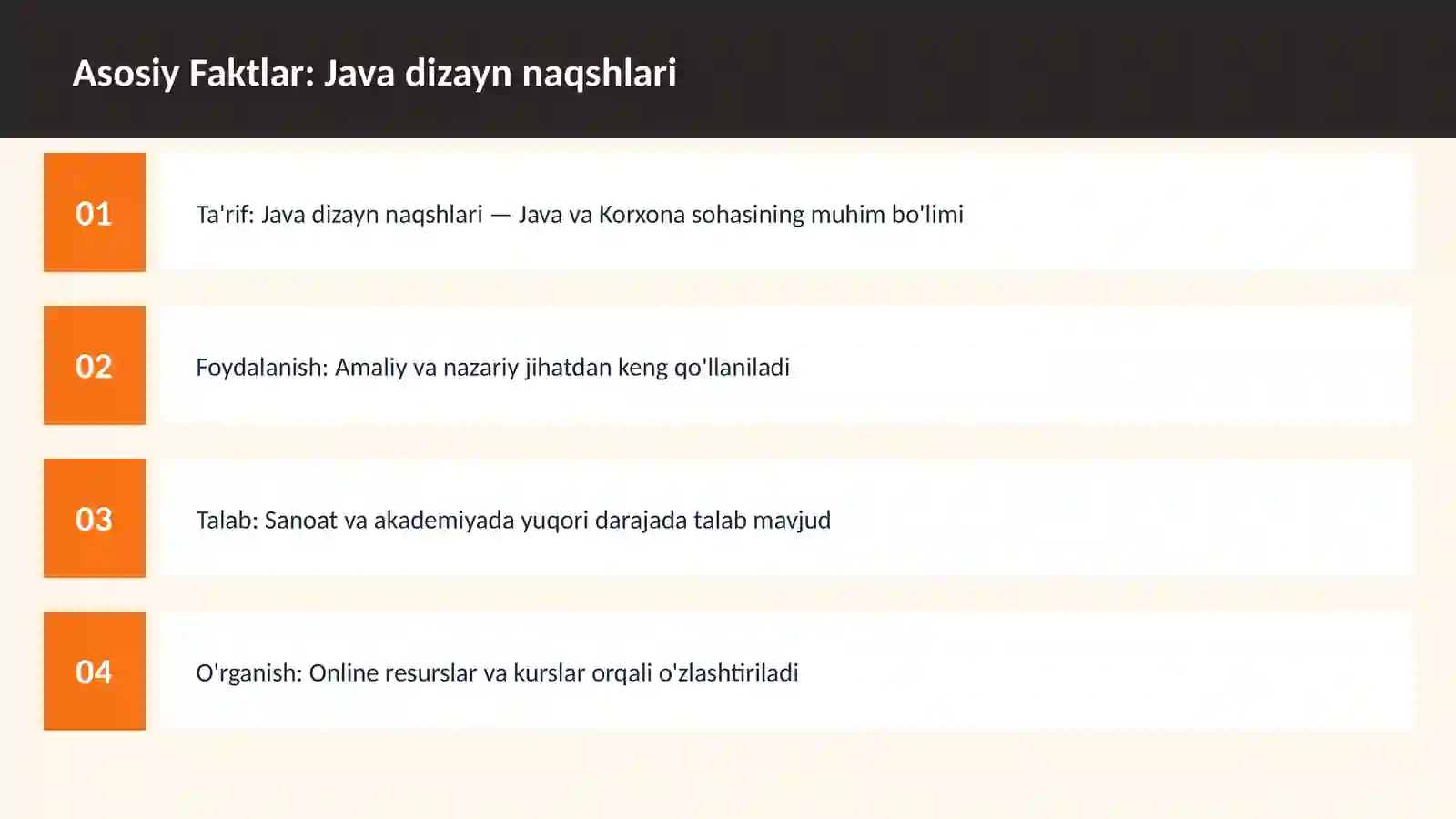 Java dizayn naqshlari 3