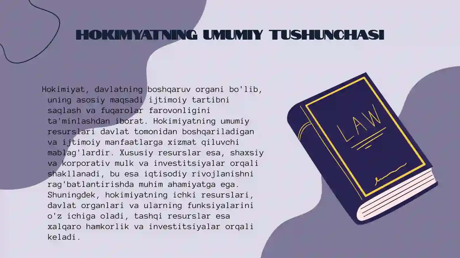 Hokimiyatning umumiy va xususiy, ichki va tashqi resurslari 3