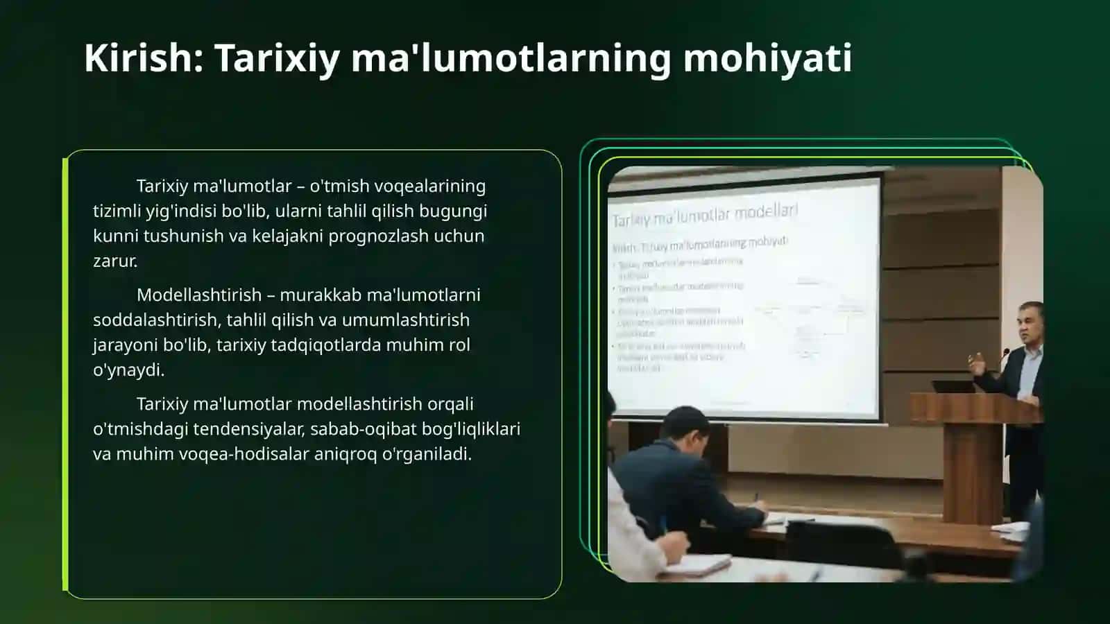 Tarixiy maʼlumotlar modellari 3