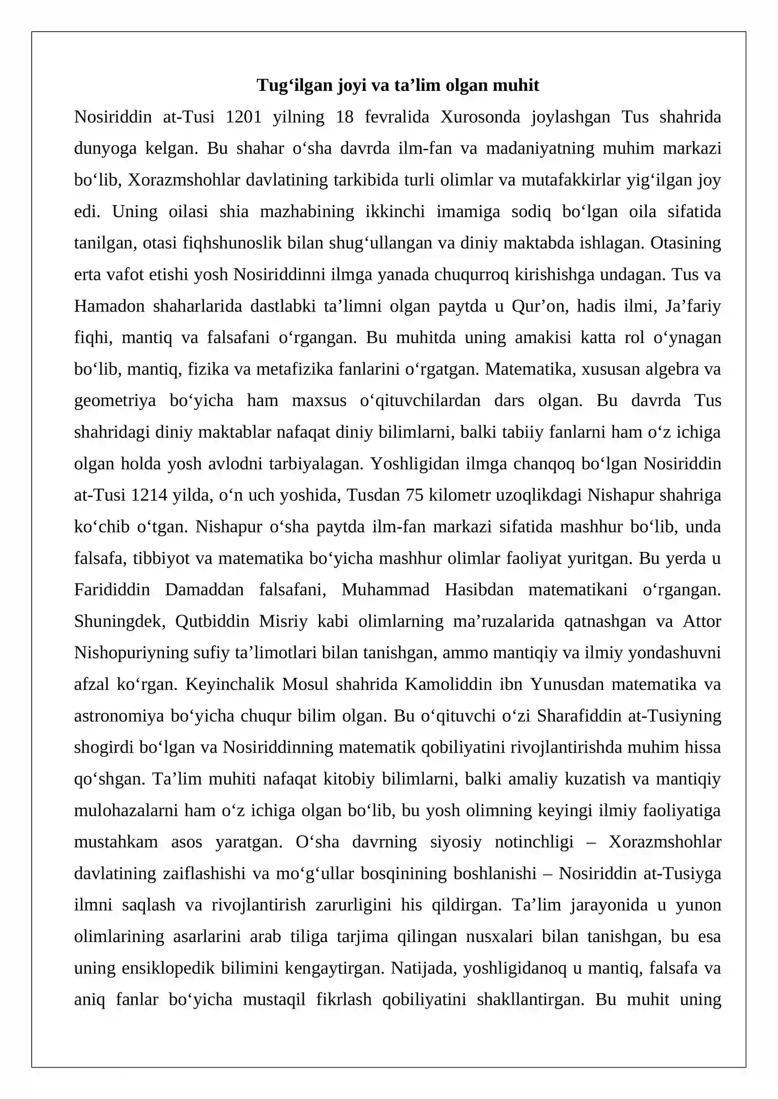 Nosiriddin at-Tusiy (1201–1274) 3