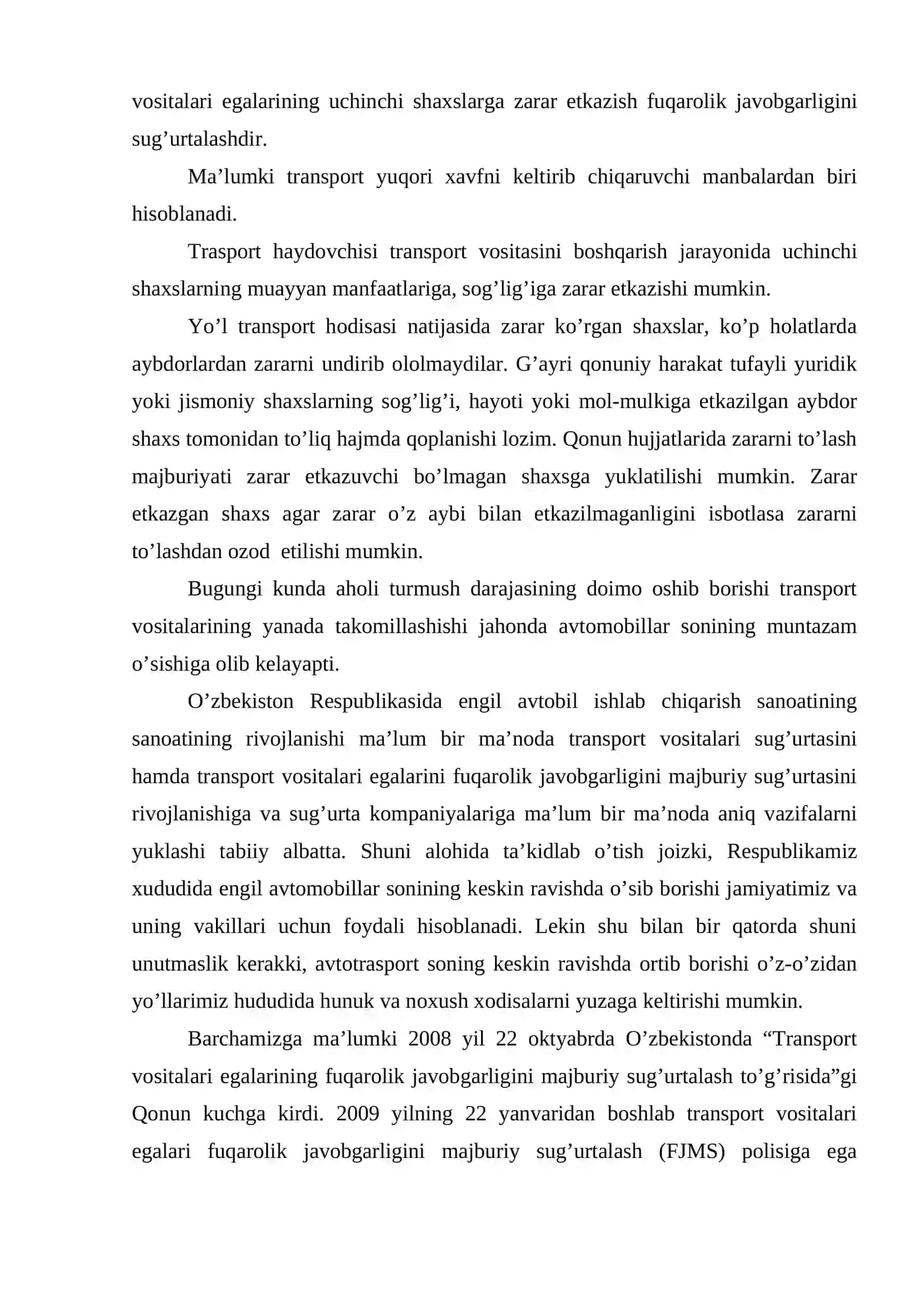 Javobgarlik sug’urtasi va uni o’tkazish tartibi 3