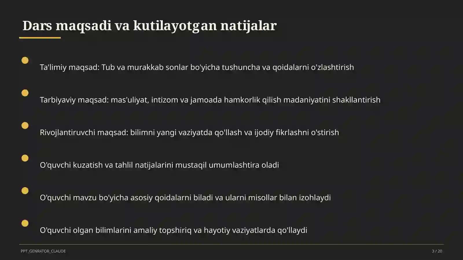 Tub va murakkab sonlar (5-sinf) 4