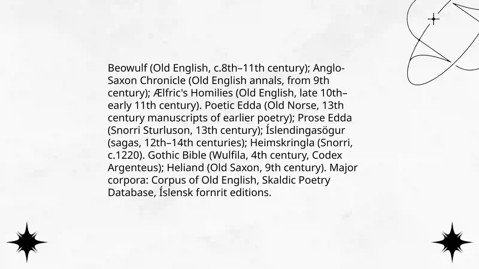 Sources to study Germanic languages 3