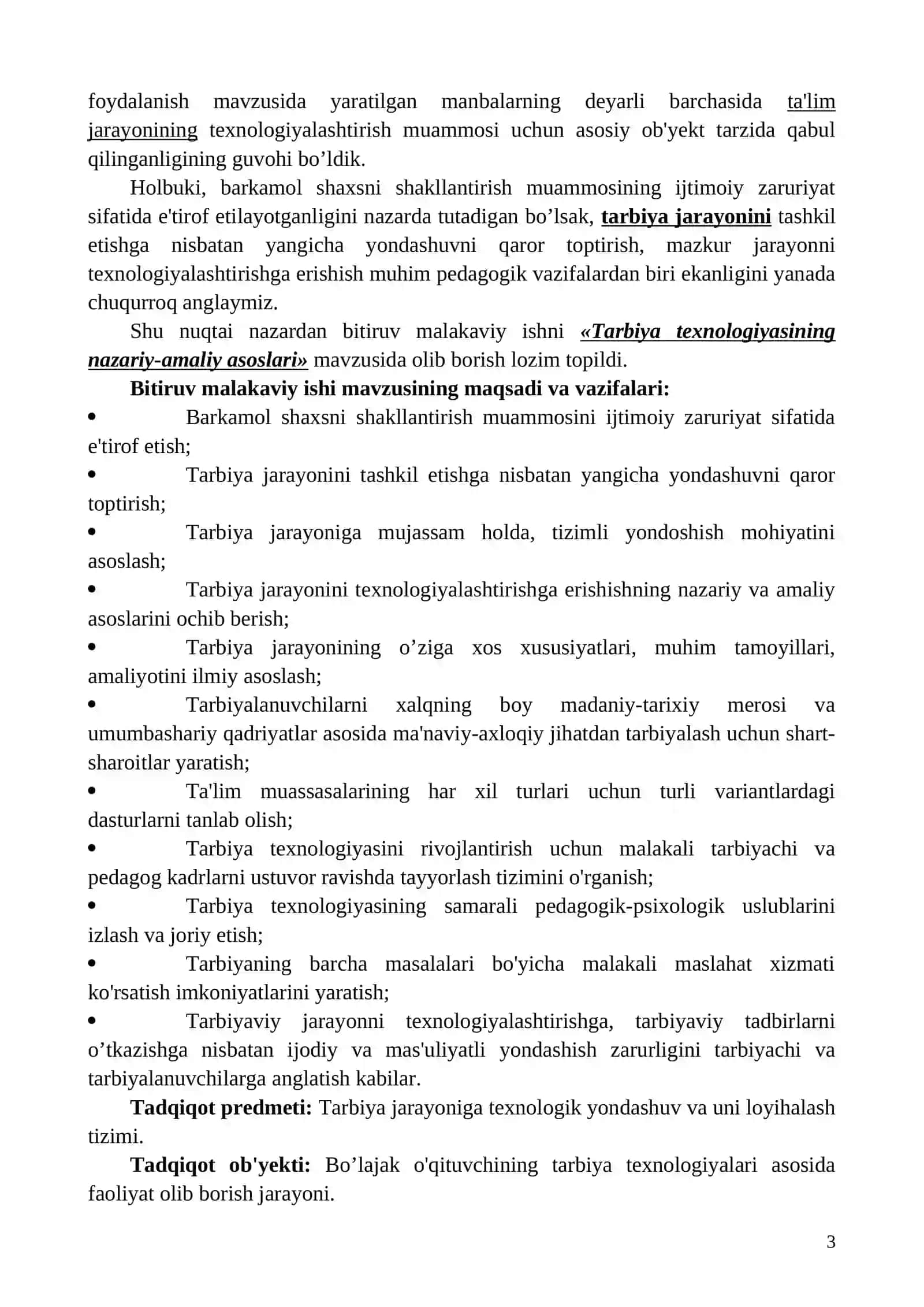 Tarbiya texnologiyasi 3