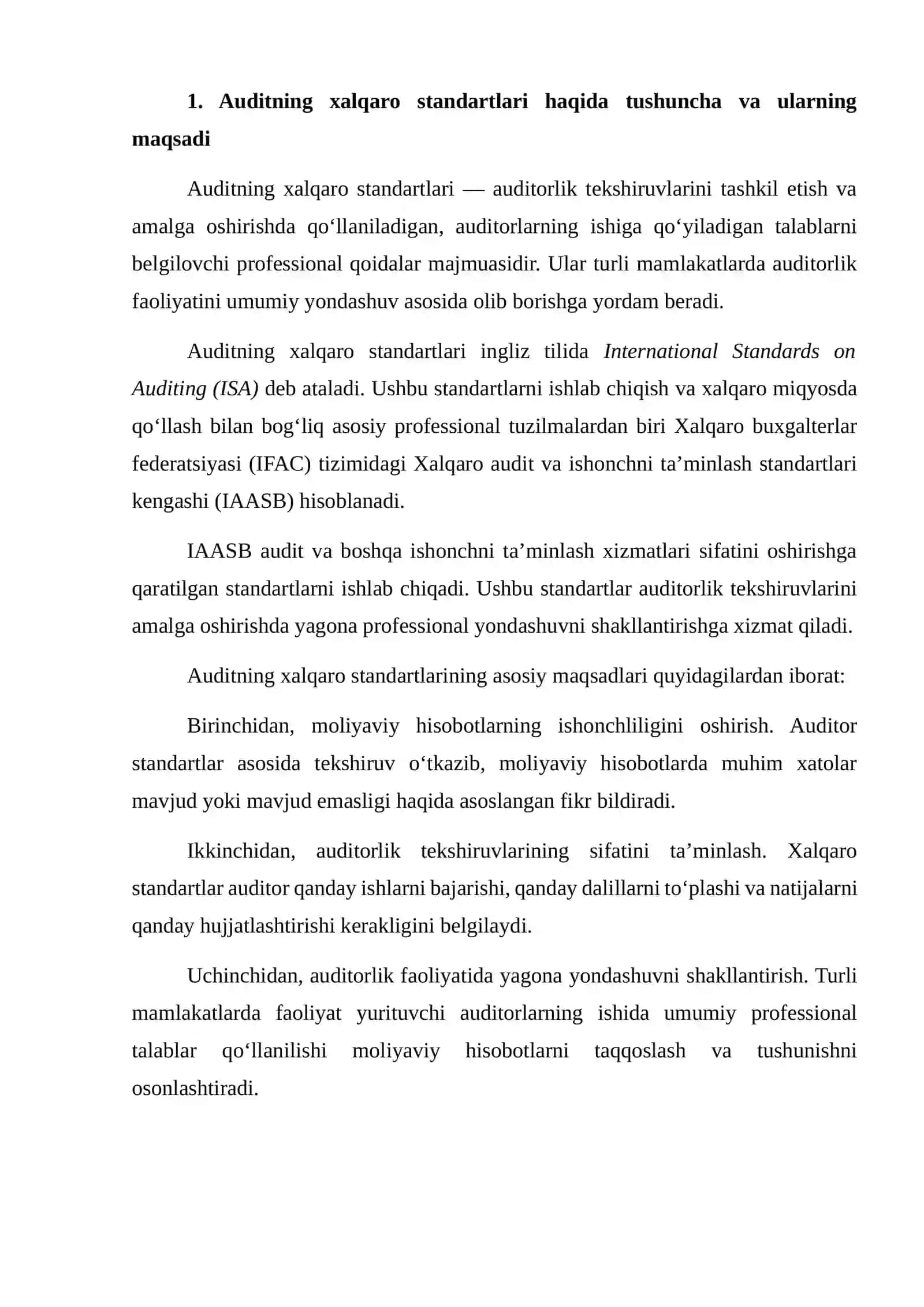 Auditning xalqaro standartlarining maqsadi va umumiy tamoyillari 3