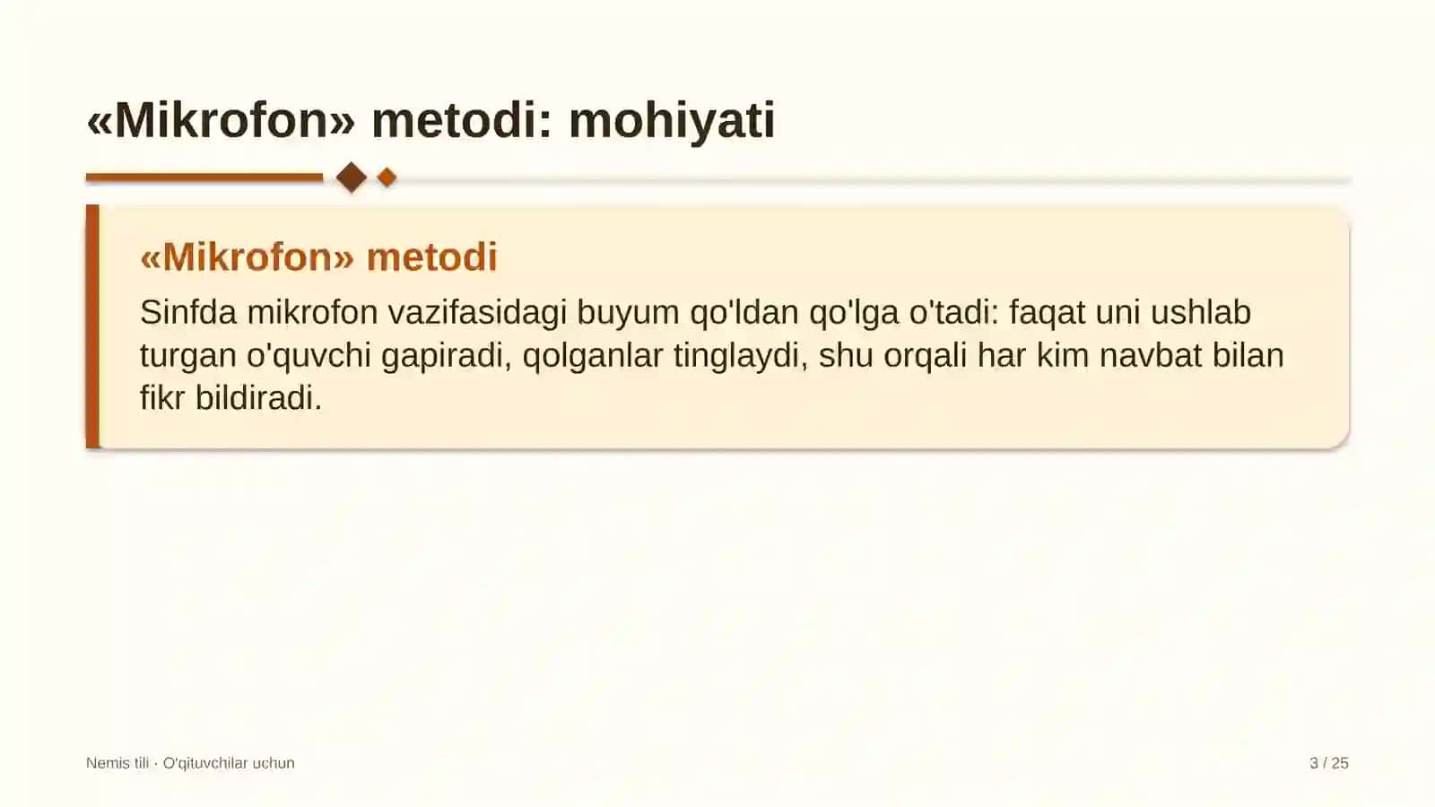 nemis tili darslarida mikrofon metodidan foydalanish 4390 3