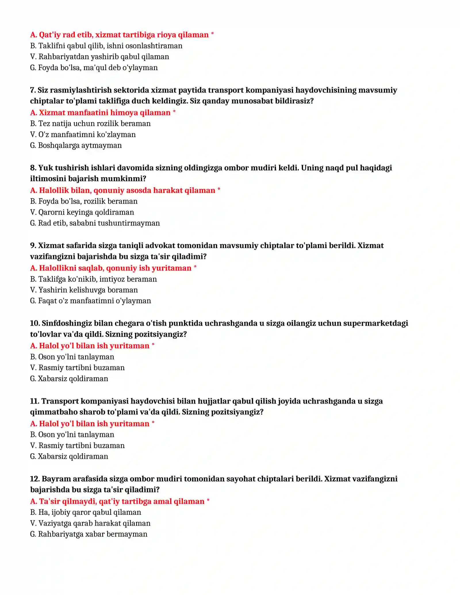 TEST SAVOLLARI (№ 41) 3