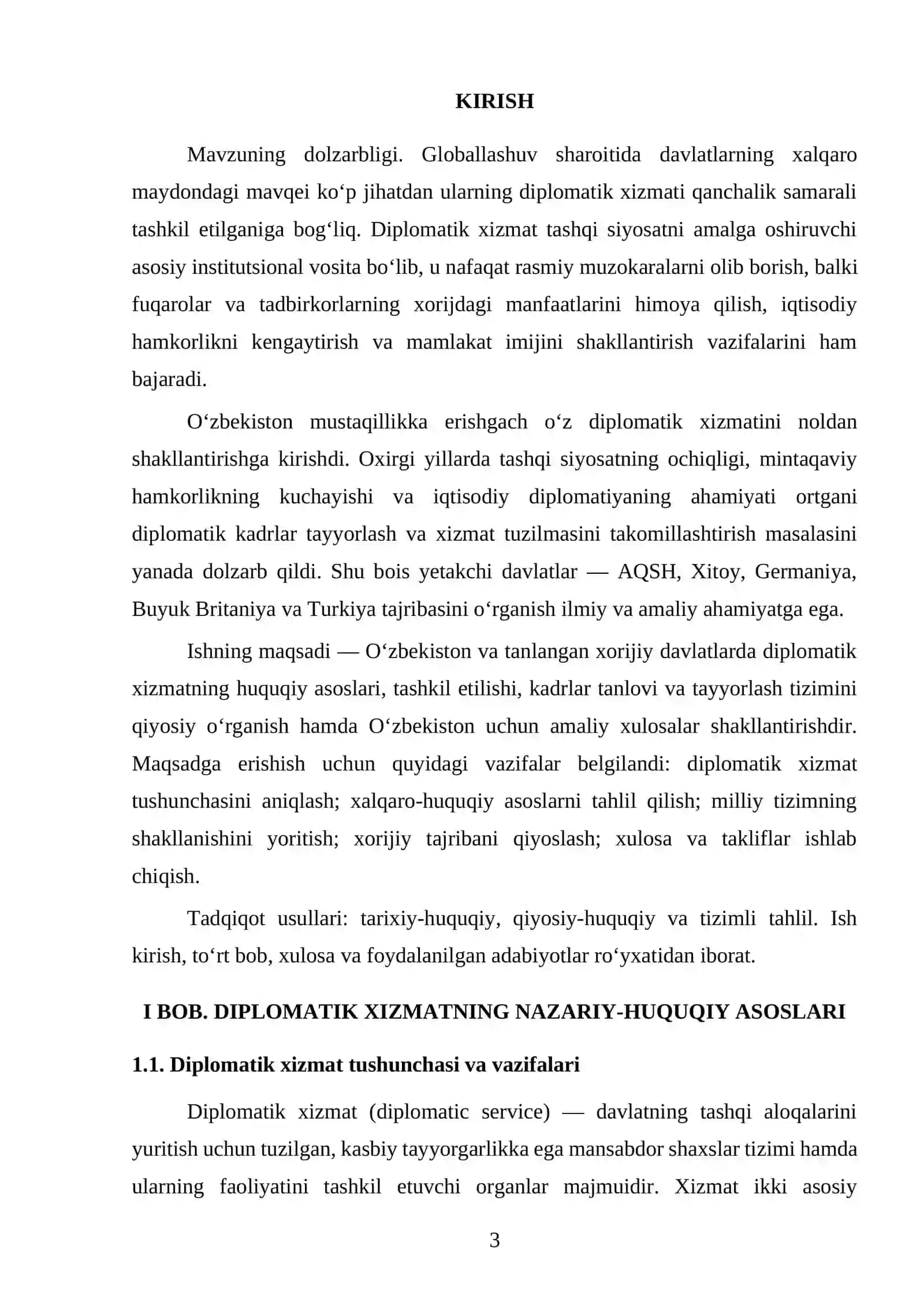 Diplomatik xizmati: qiyosiy-huquqiy tahlil 3