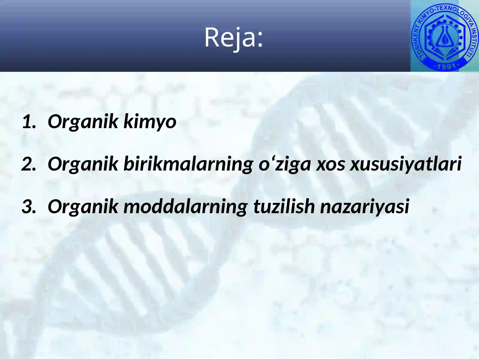 Organik kimyo 3