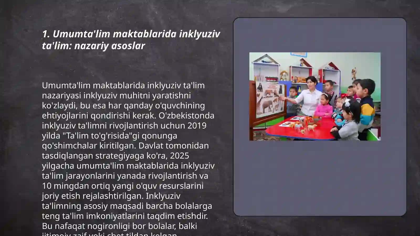 Umumta'lim maktablarida imkoniyati cheklangan bolalar o'qitish bo'yicha pedagogik jarayon 3