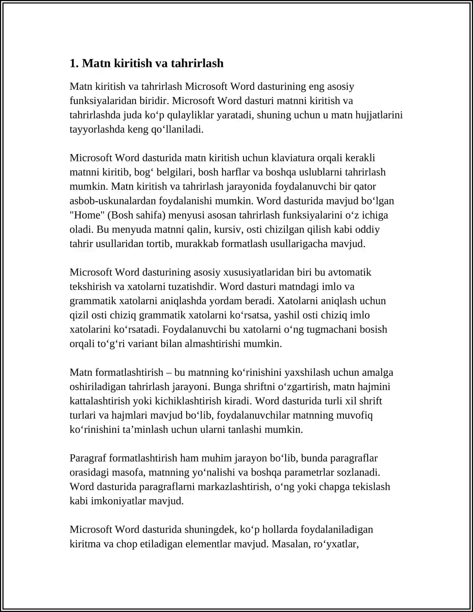 MICROSOFT WORD MATNI 3
