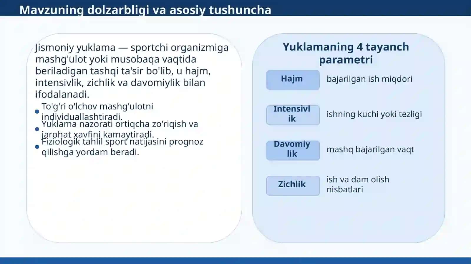Sport yuklamasining fiziologik o'lchovlari 3