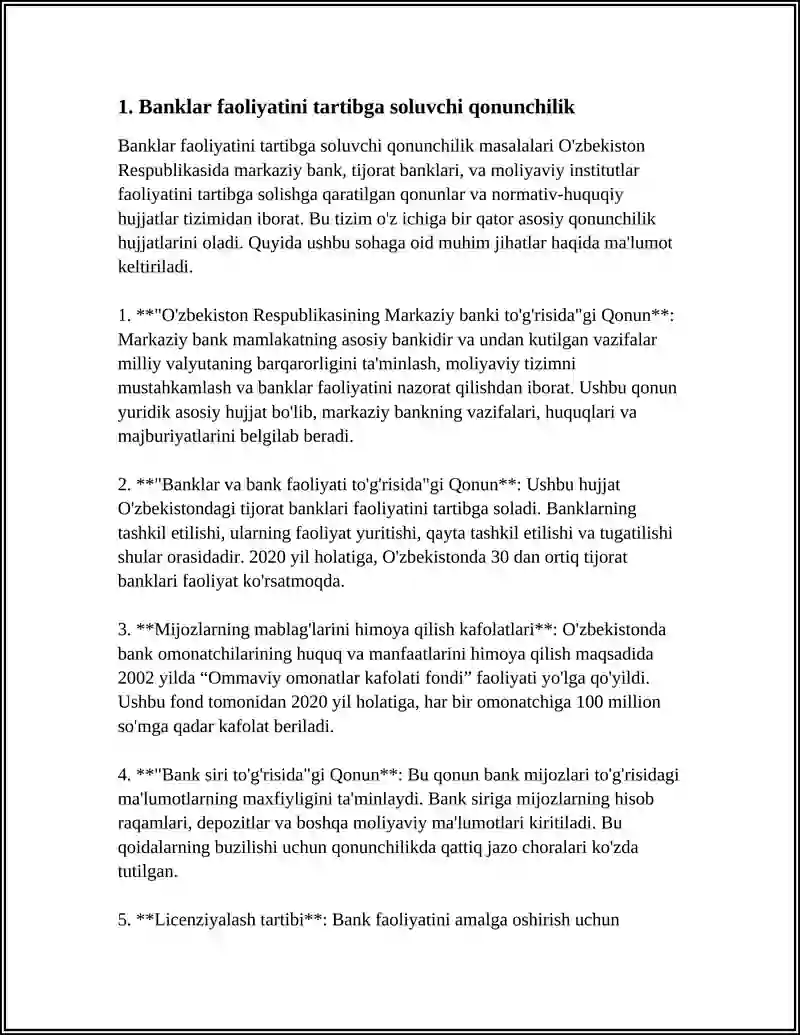 BANKLARDA BUXGALTERIYA HISOBINING HUQUQIY ASOSLARI 3