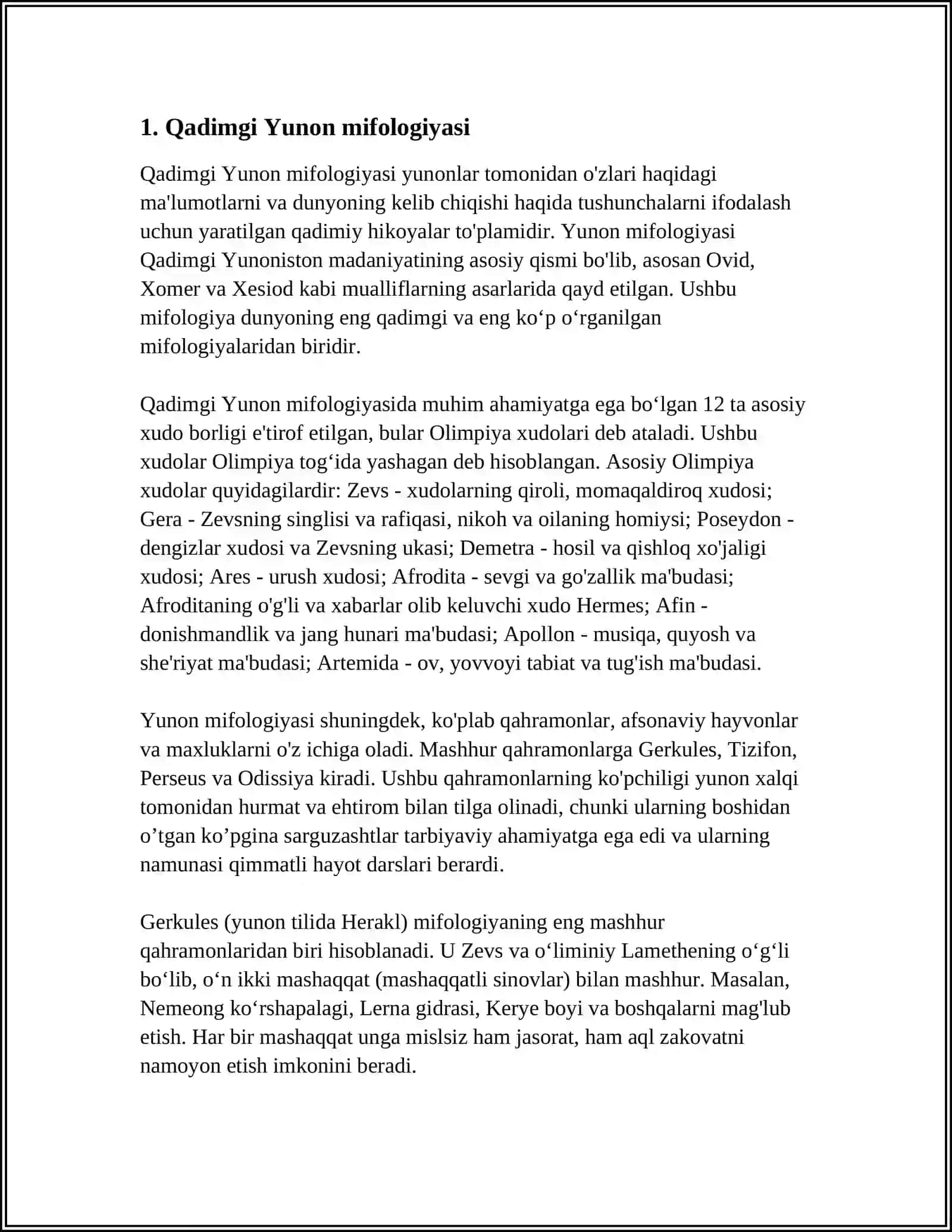 DUNYO XALQLARI MIFLARI HAQIDA MALUMOT VA SHU MALUMOT ASOSIDA KRASVORD TAYORLASH 3