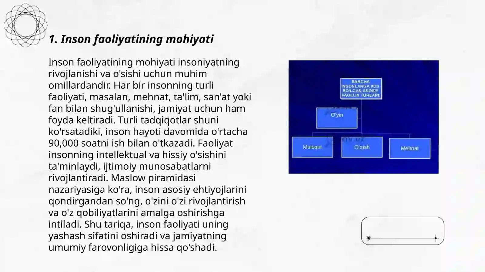 Inson faoliyatining tuzilishi va uning turlari 3