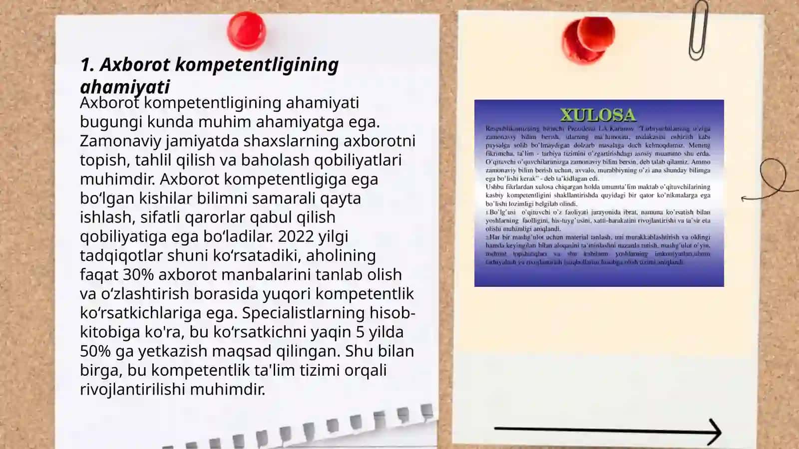 Uzluksiz ta’lim jarayonida boshlang‘ich sinf o‘qituvchilarining axborot kompetentligi kasbiy tayyorgarligini tushuntirish 3