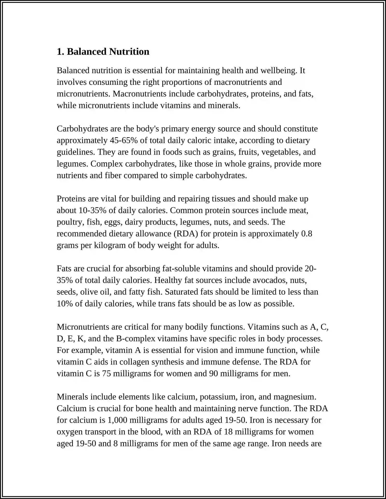 Balanced Nutrition 3
