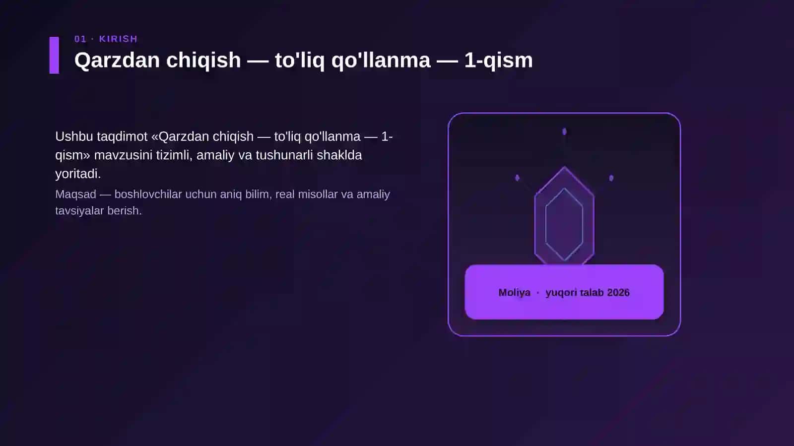 Qarzdan chiqish — to'liq qo'llanma — 1-qism 3