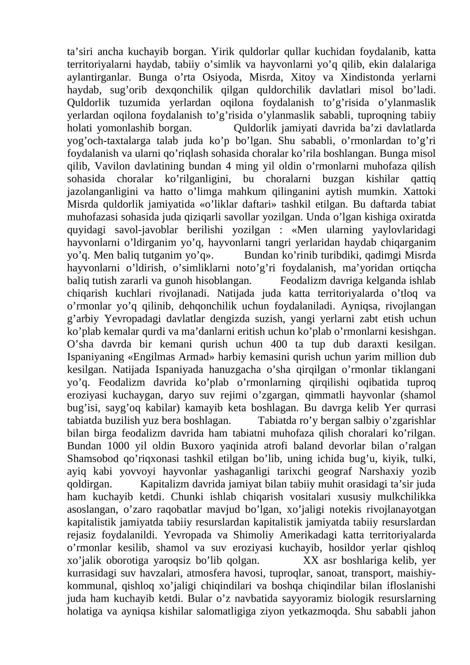 TABIATNI MUXOFAZA QILISHNING EKOLOGIK TAMOYILLARI 3