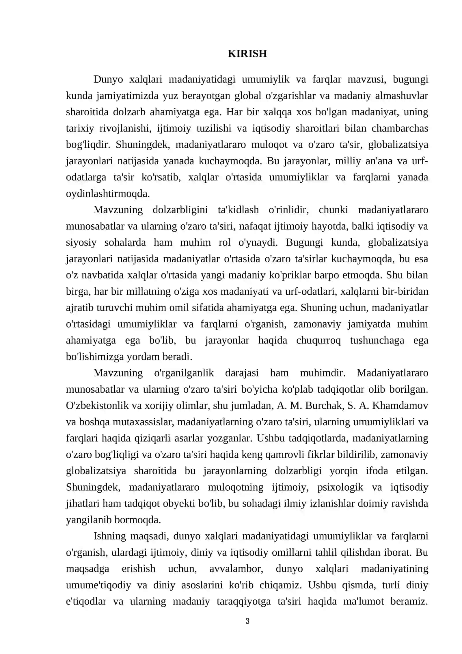 Dunyo xalqlari madaniyatidagi umumiylik va farqlar 3