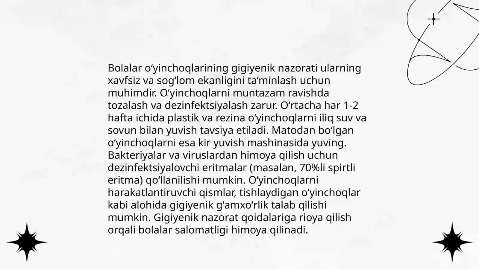 Bolalar ooʻyinchoqlariga gigiyenik baho berish 3