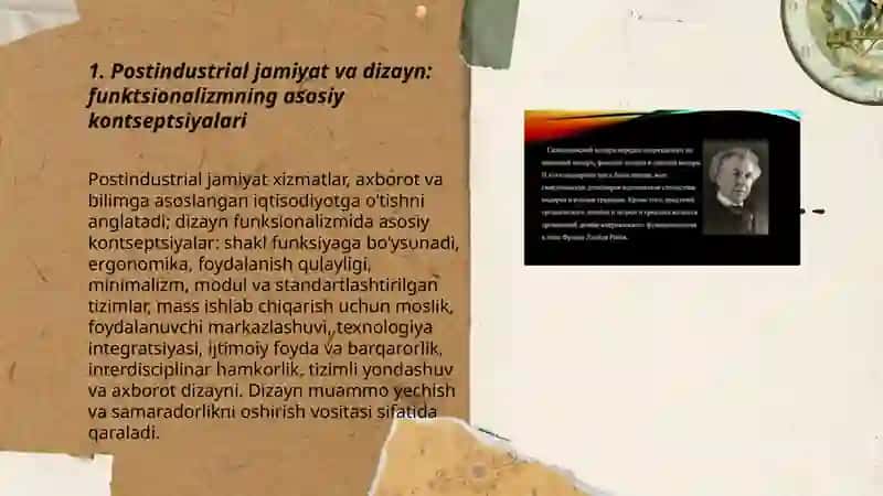 Postindustrial jamiyat va dizayn: funktsionalizmning asosiy kontseptsiyalari 3