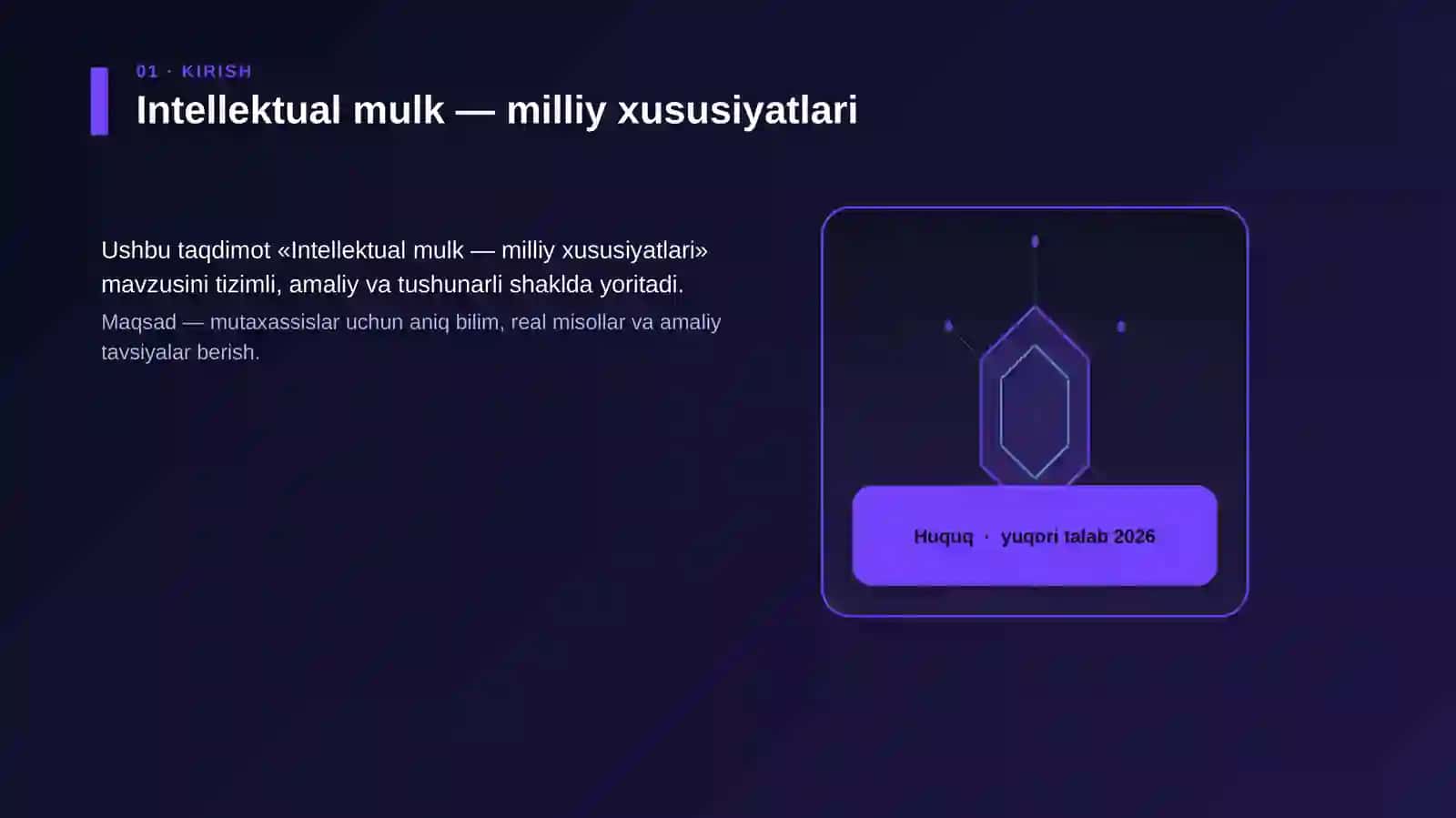 Intellektual mulk — milliy xususiyatlari 3