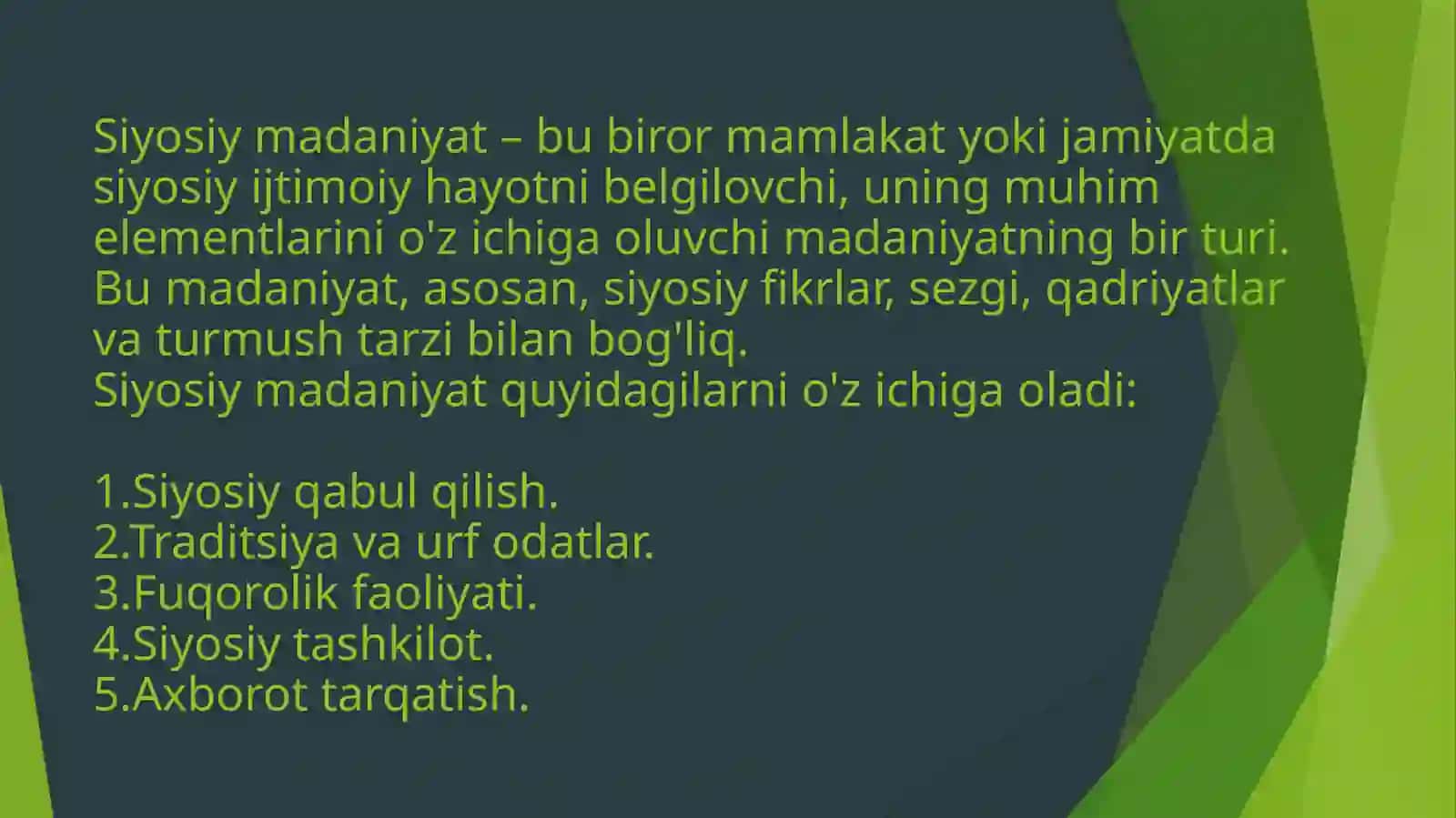 SIYOSIY MADANIYAT SIYOSATSHUNOSLIKGA KIRISH 3