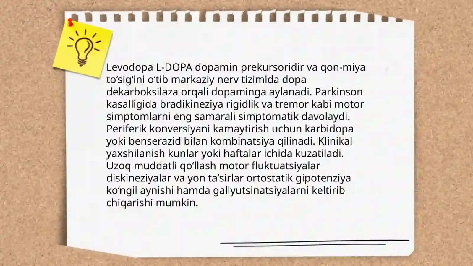 Parkinson kasalligini davolashda ishlatiladigan dori vositalari 3