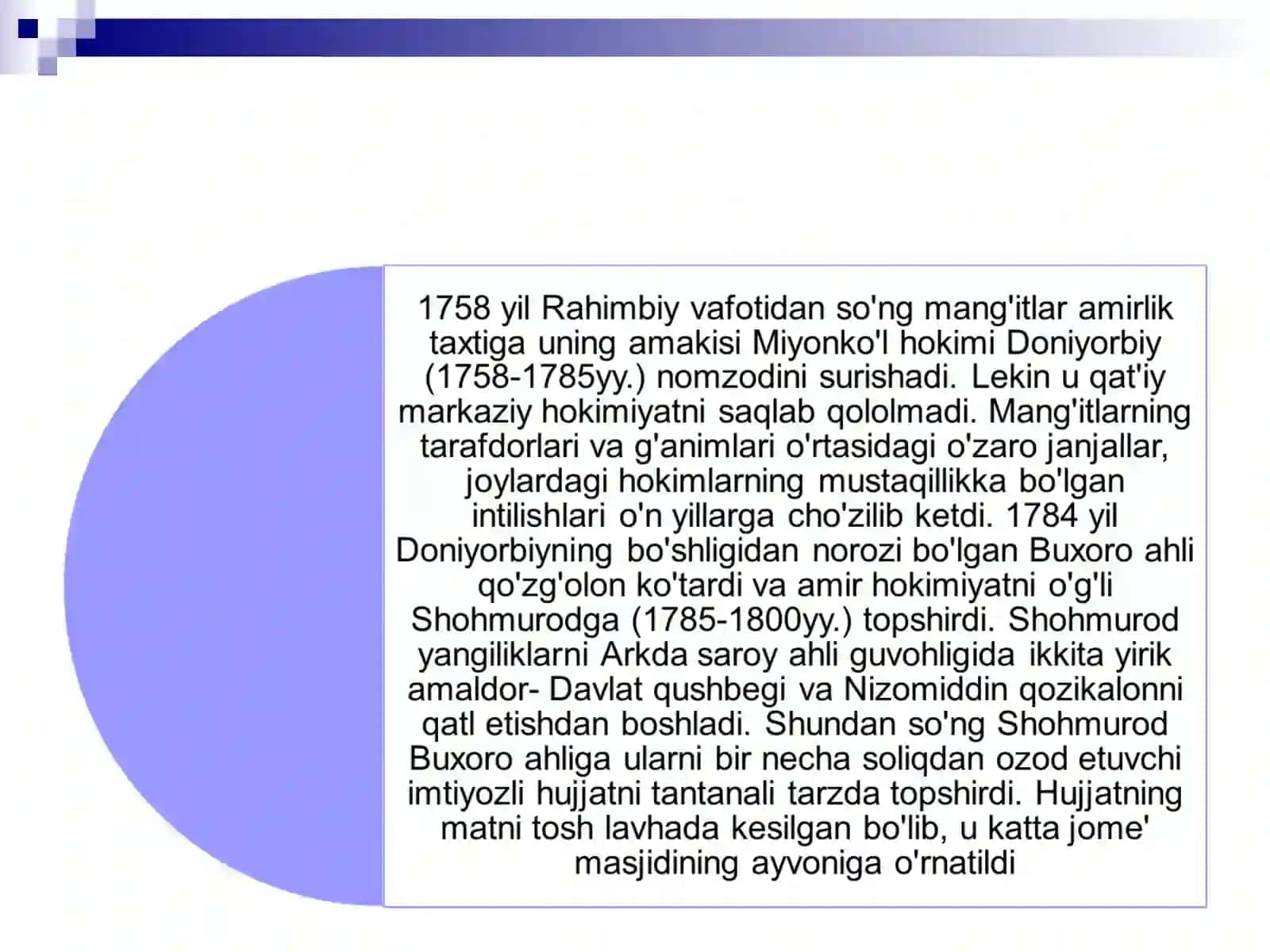 Buxoro amirligining tashkil topishi va davlat boshqaruvi 3