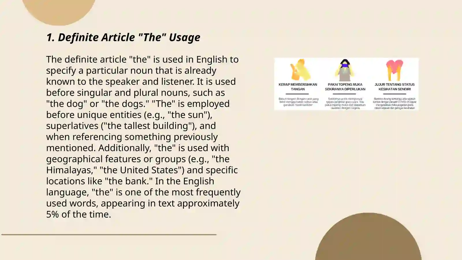 General guidelines for Article usage 3