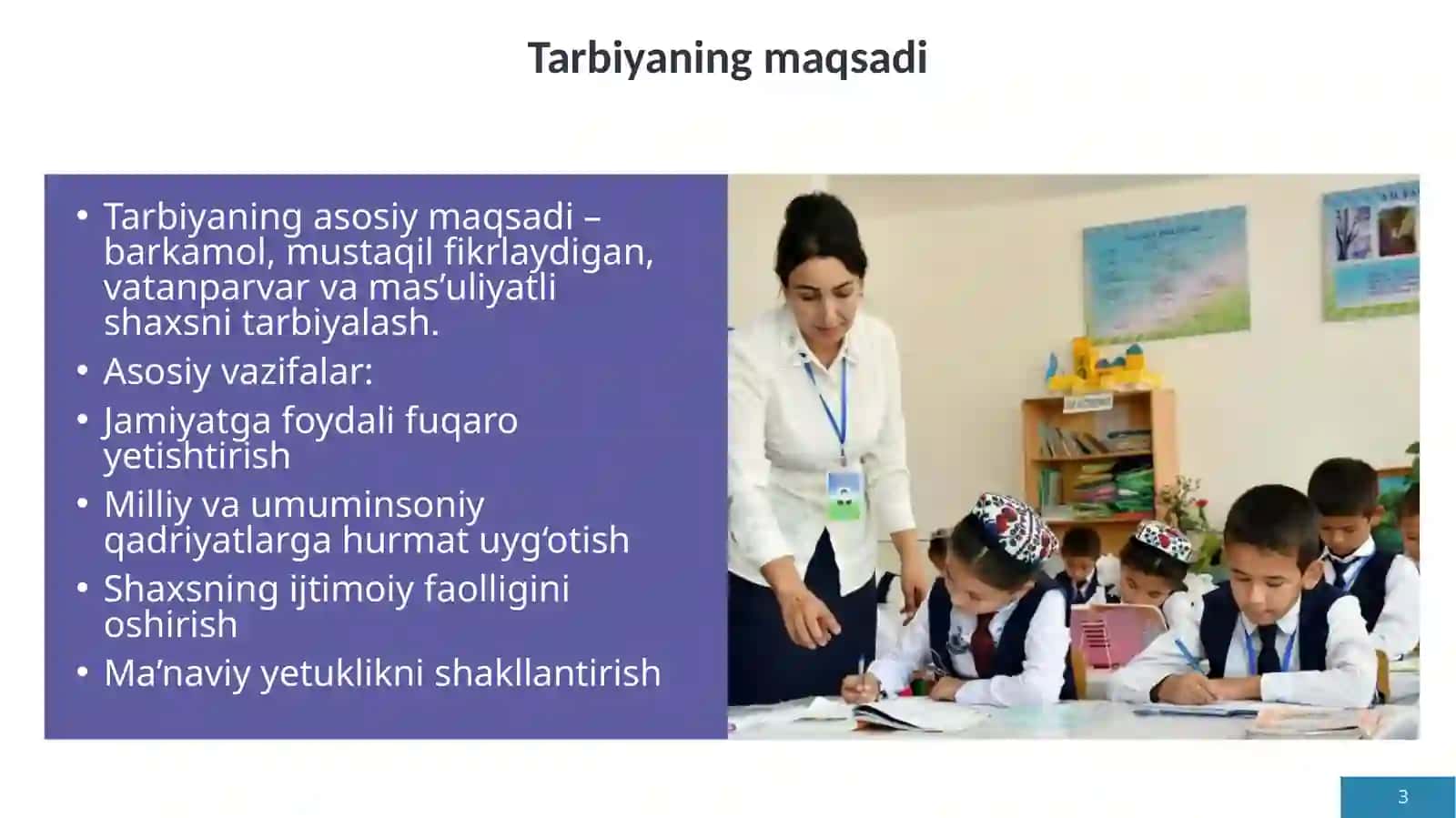Tarbiyaning mazmuni va asosiy yo’nalishlari 3
