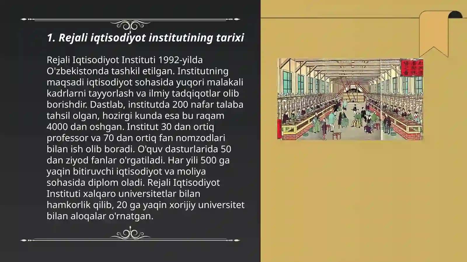 Rejali Iqtisodiyot Instituti Tarixi 3