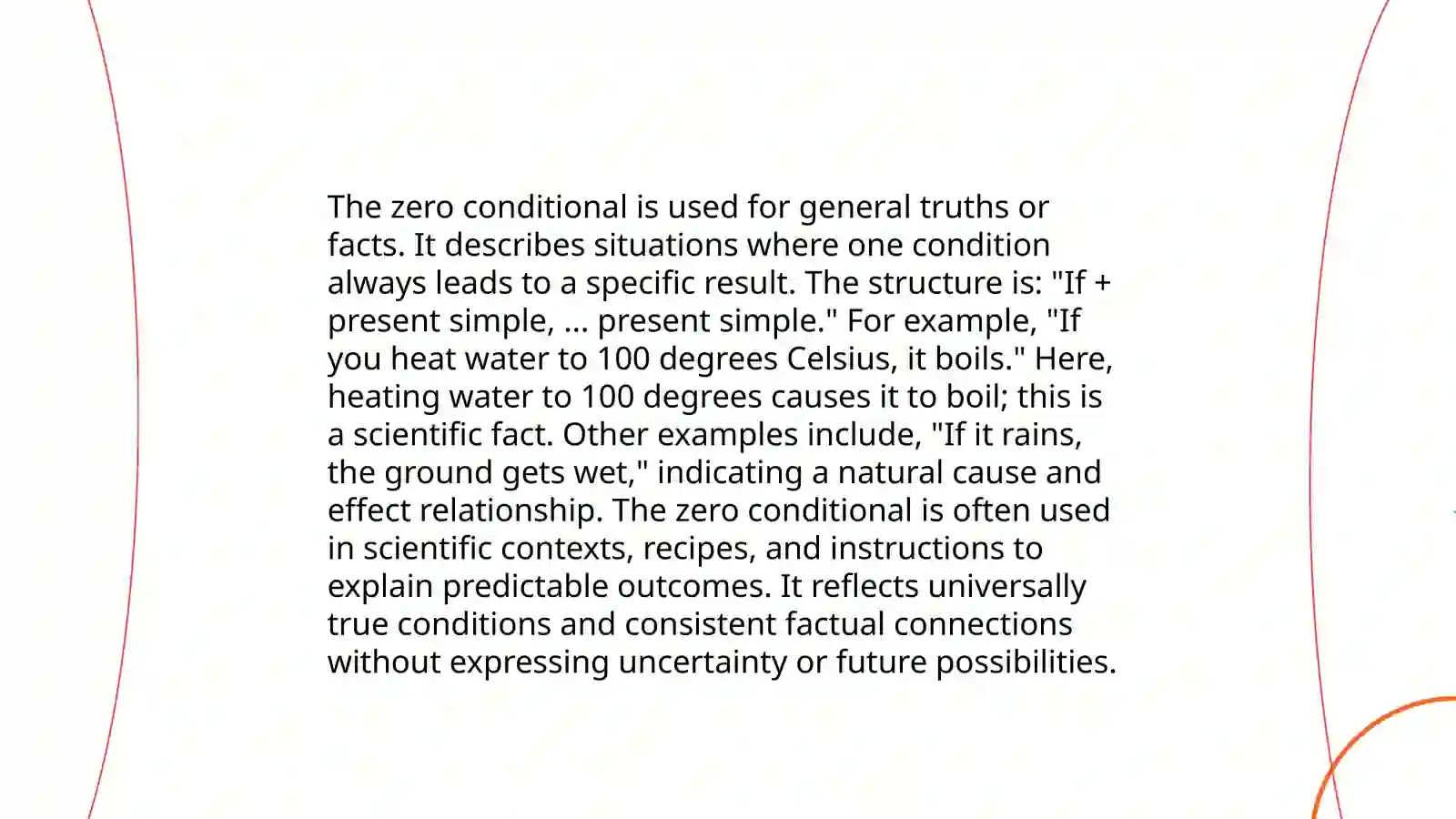 Zero conditional 3