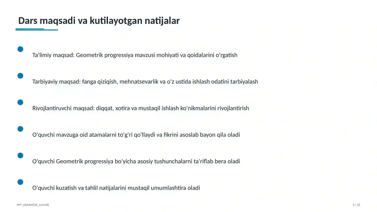 Geometrik progressiya (9-sinf) 4