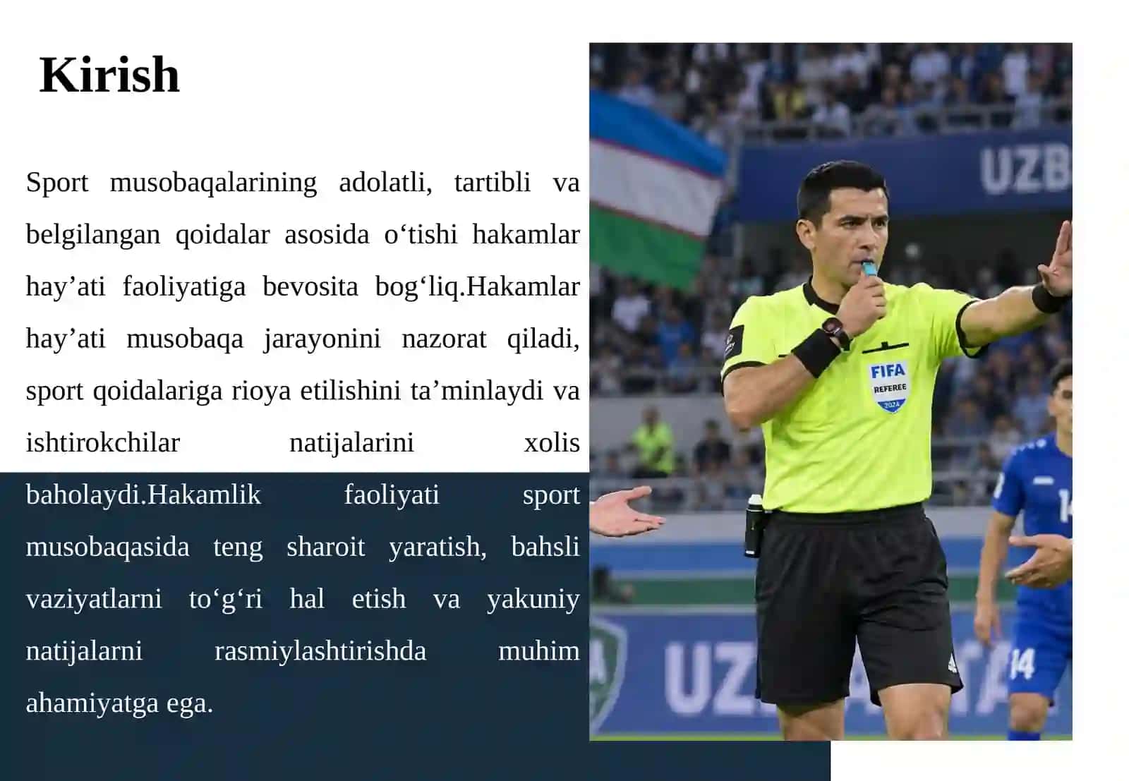 Sport musobaqalarida hakamlar hay’atining vazifalari 3
