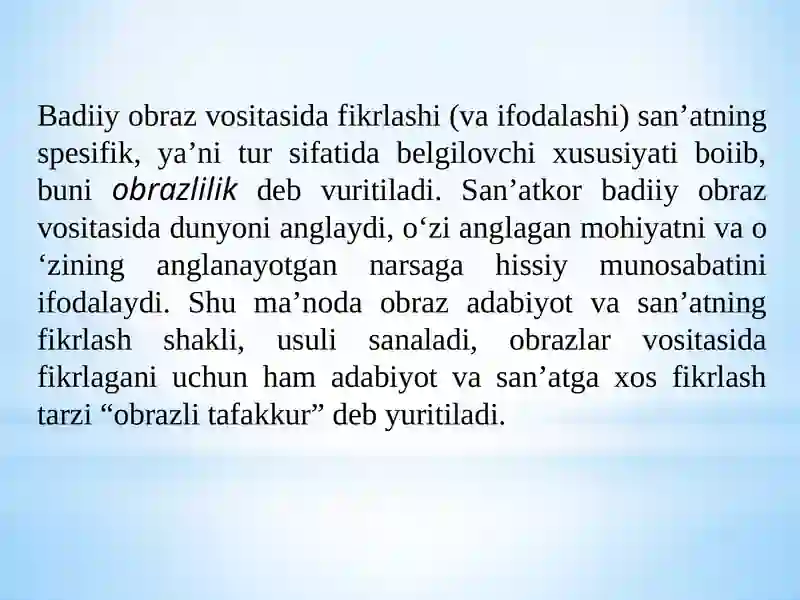 Badiiy obraz va obrazlilik 3
