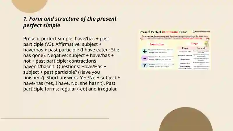 Present perfect simple va present perfect continious 3
