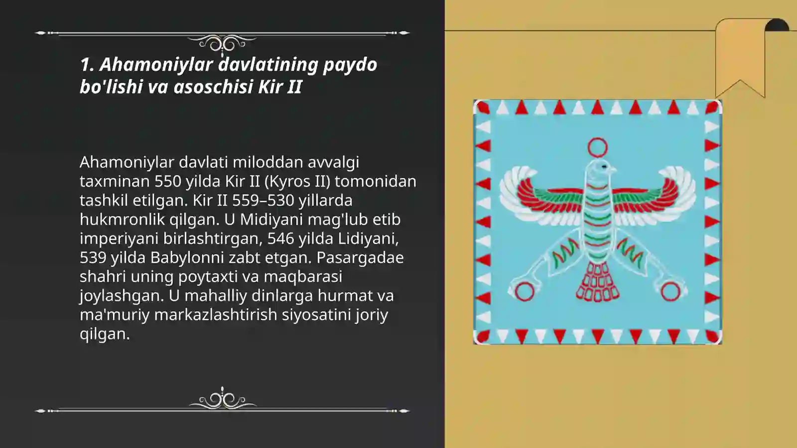 Ahamoniylar davlati 3